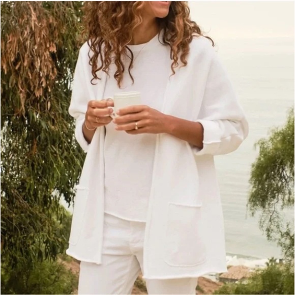 Frank & Eileen Beach Cardigan Triple Fleece White L - Picture 6 of 14